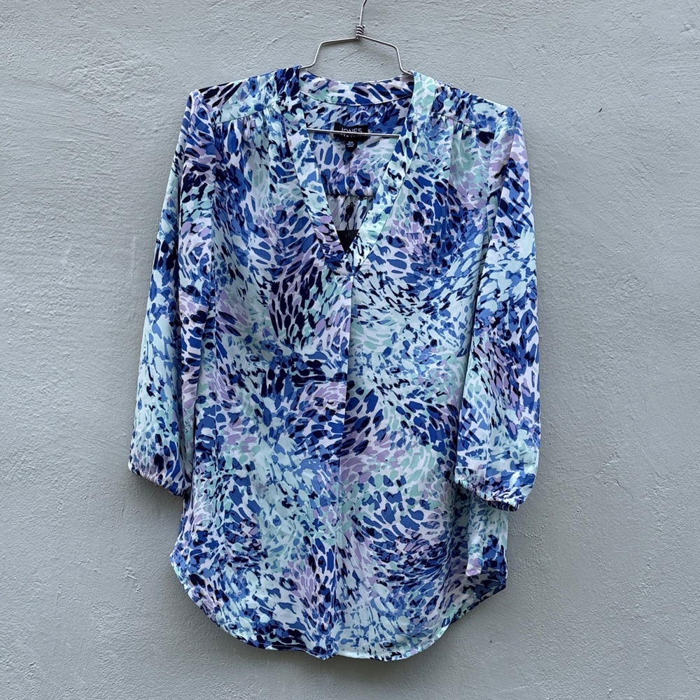 Jones of New York Multicolor Patterned Blouse